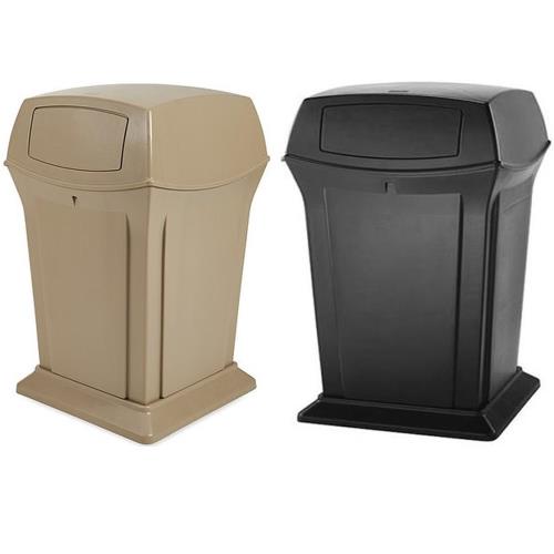 Commercial trash can Rubbermaid Ranger plastic, beige