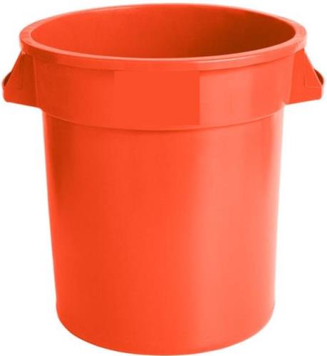 10 Gallon Red Round Commercial Trash Can, No Lid